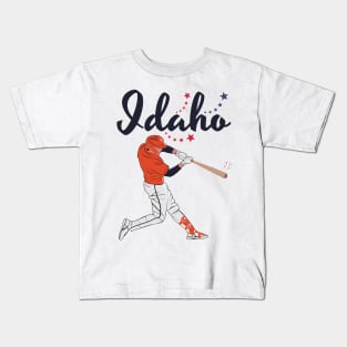 Idaho USA Baseball Kids T-Shirt